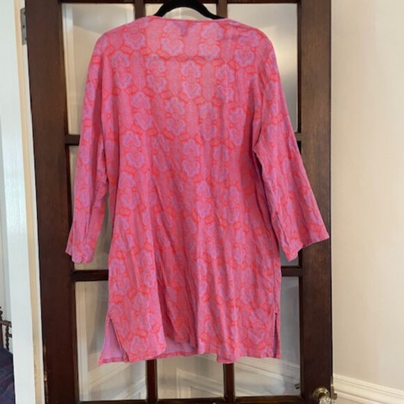 J.Crew Pink Paisley 3/4 Sleeve Tunic, Size XL - Picture 6 of 6